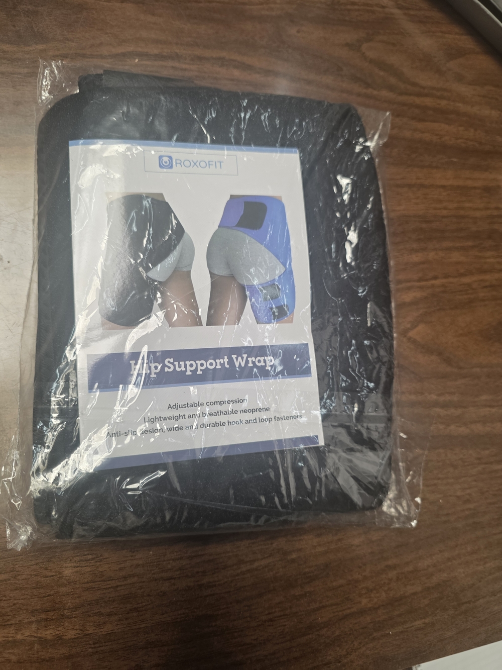 Black Hip Support Wrap - Adjustable Compression